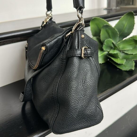 Kate Spade New York Black Pebbled Leather Shoulder Bag Crossbody purse soft lux - Picture 5 of 7